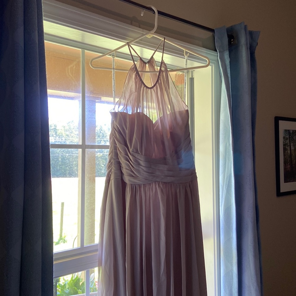 B2 Jasmine size 12 bridesmaid dress taupe color